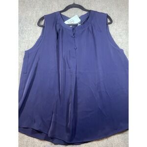 QUEZHU Women's Summer Sleeveless Chiffon Tank Top 2x
